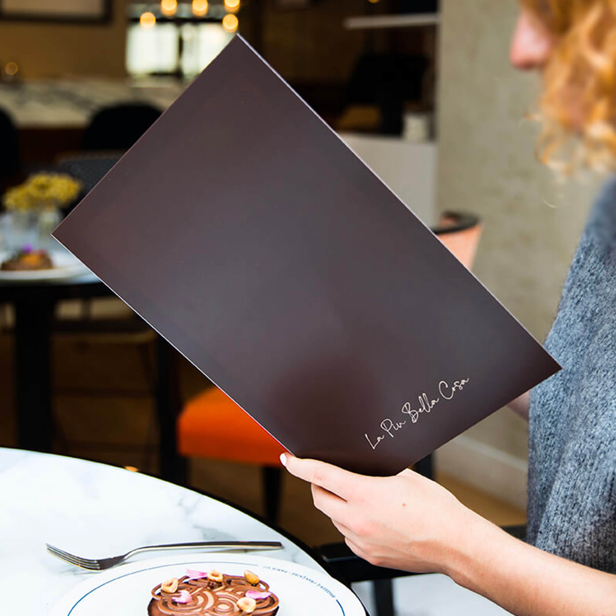 Protège-menu en plastique - Format livret